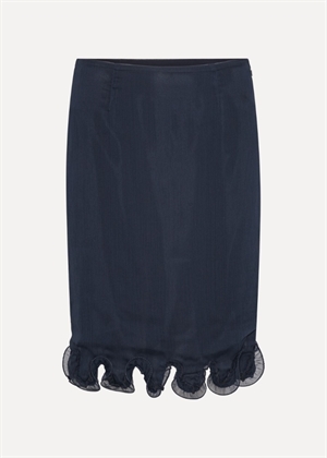 Tula above knee chiffon ruffle skirt Sky Captain ROTATE By Birger Chrisensen 